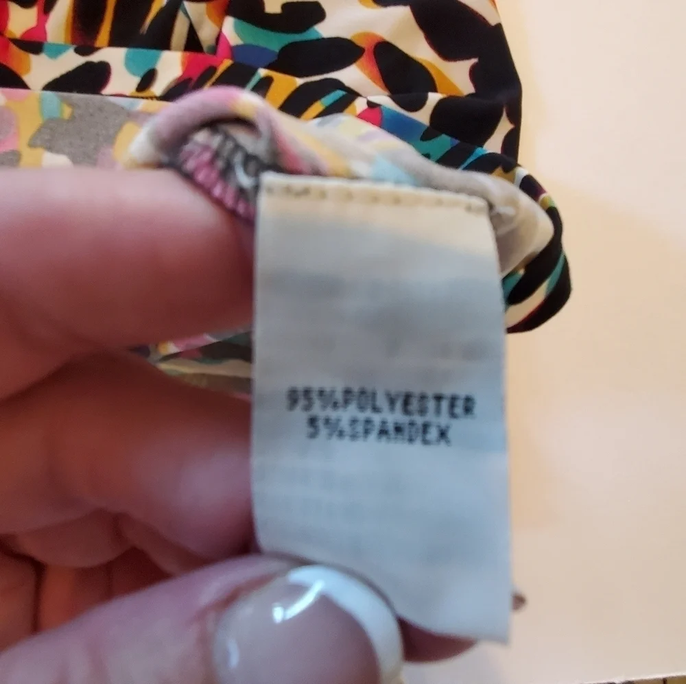 Kenneth Cole Multicolor Animal Print Fit and Flare Sleeveless Midi Dress Sz S - Picture 8 of 9